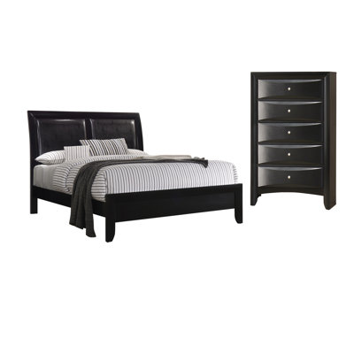 Ensemble de chambre à coucher avec commode 2 pièces Baum