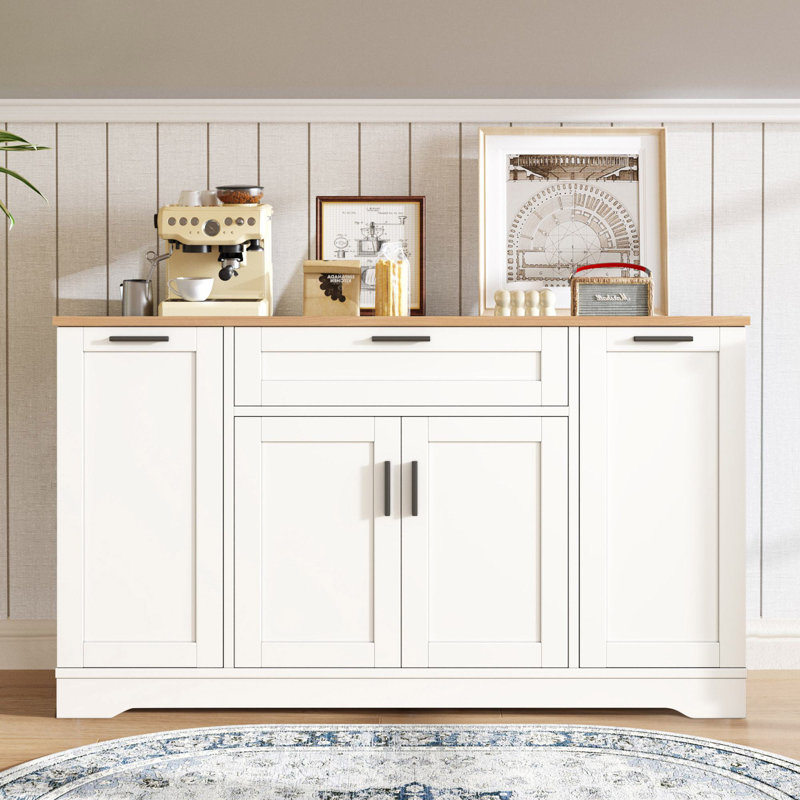 Mayrani 53.7" Kitchen Island, White