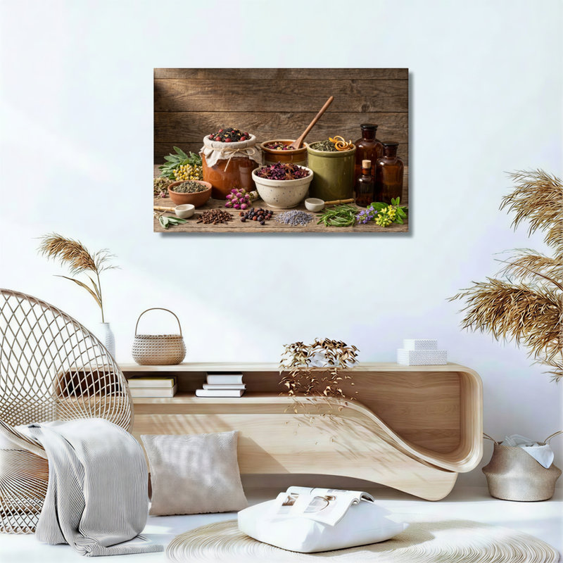 Ensemble de 1 tableau sur toile représentant des épices et des herbes, 20"H x 30"W, Wrapped Canvas