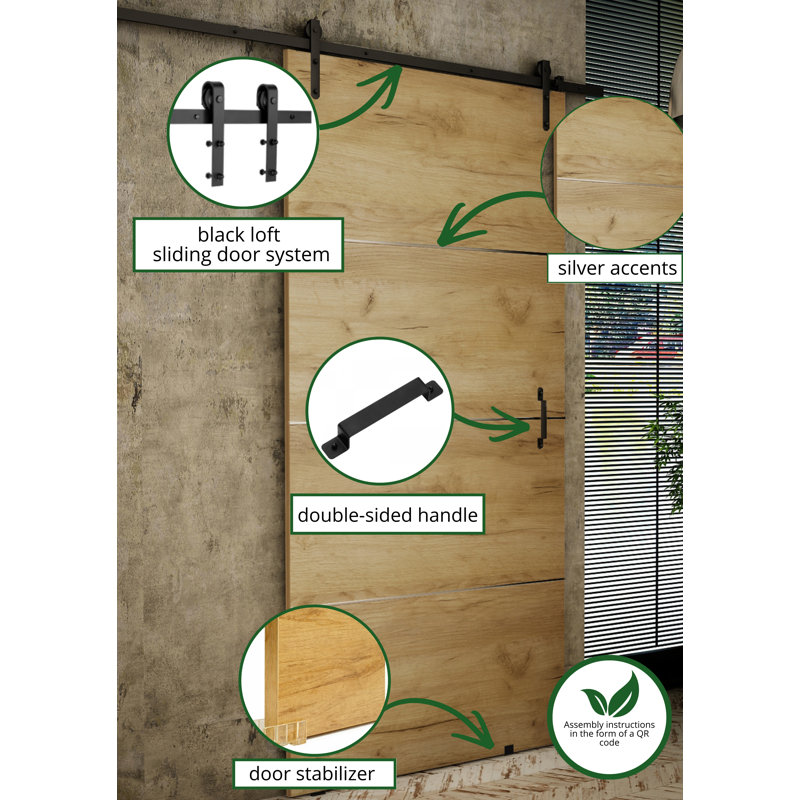 Door, 96cm x 205cm, Light Brown