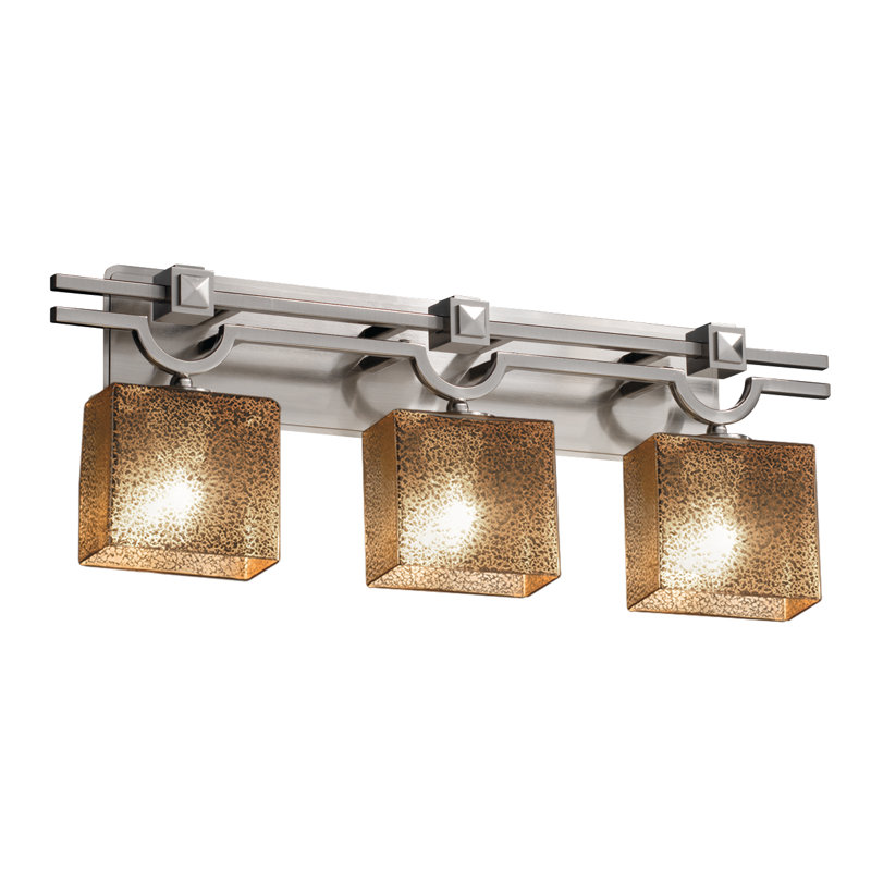 Éclairage pour meuble-lavabo 3 lumières Casson, Nickel brossé, Tissage