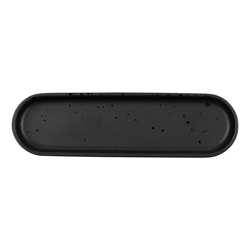 ASA Selection coppa snack plate, appetizer plate, antipasti, porcelain, 15 x 4.4cm, Black 