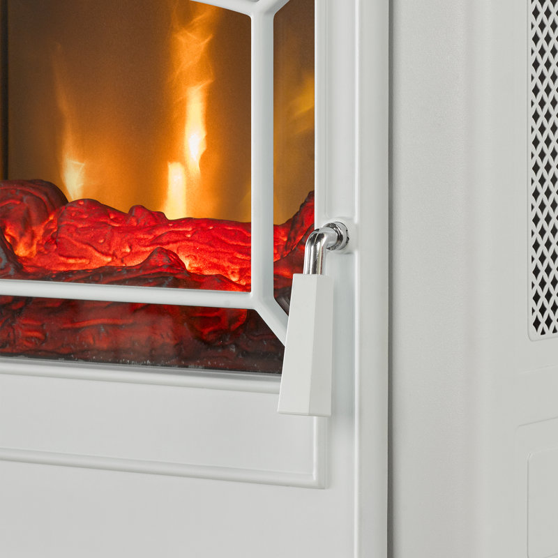 Foyer électrique Plessis ClassicFlame®, Blanc