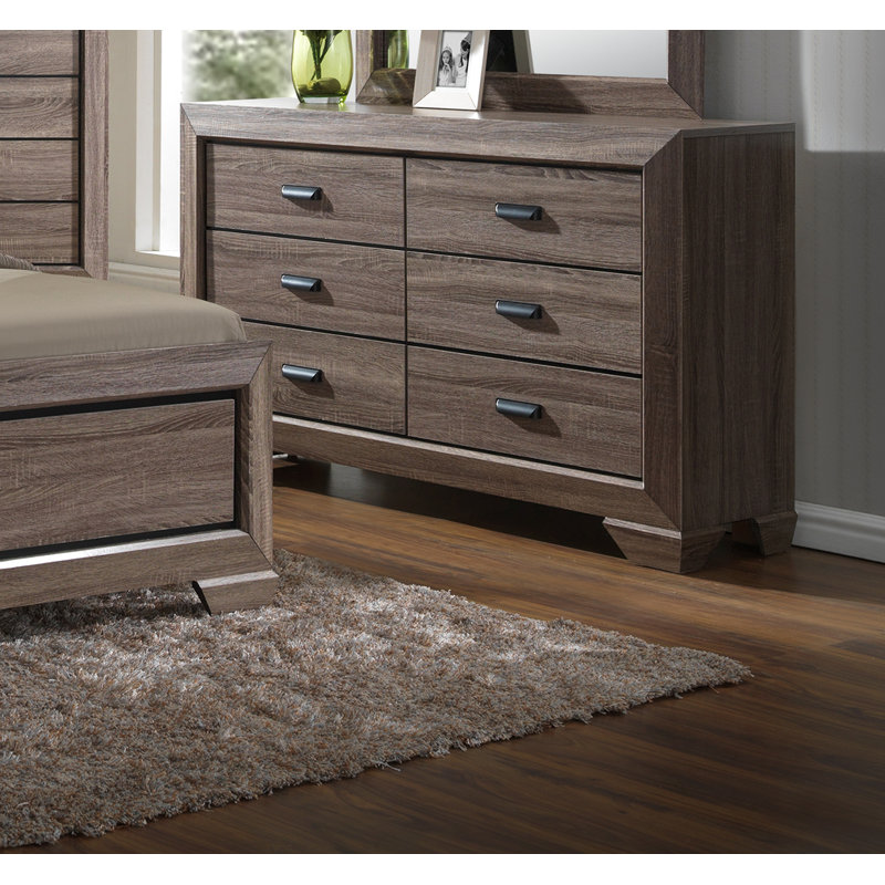 Marle Solid Wood 59'' W 6 - Drawer Dresser