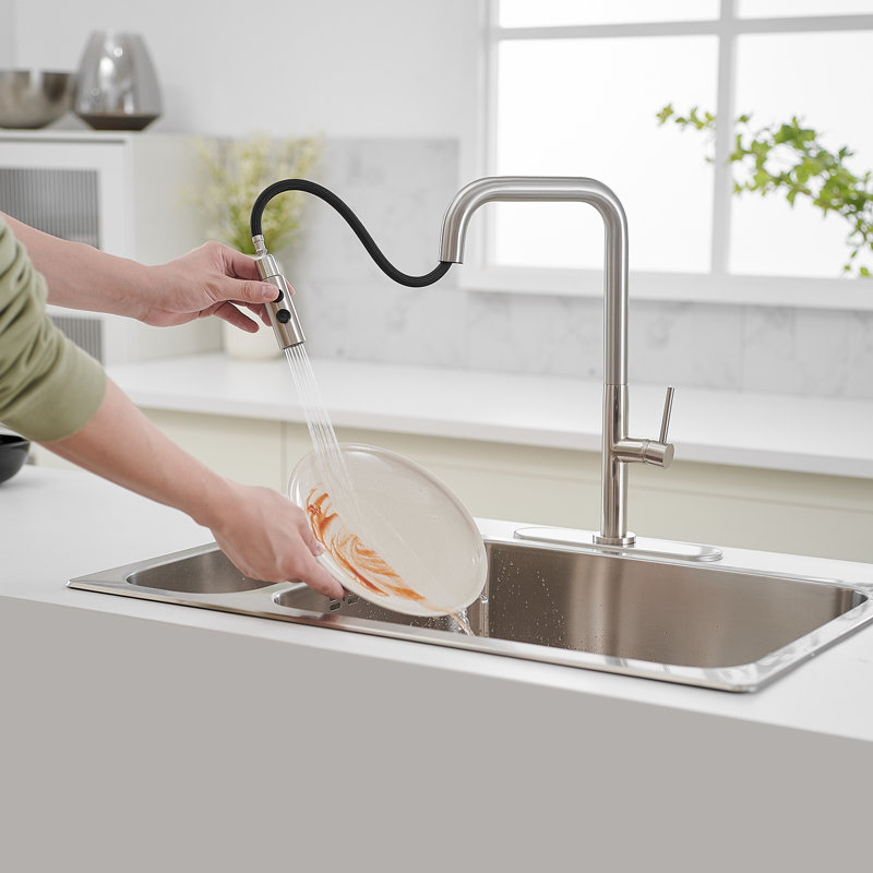 Robinet de cuisine VIBRANTBATH, Nickel brossé