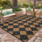 Diamond Outdoor Mats Plastic Straw Rug Outdoor Leisure Waterproof Carpet Garden Terrace Balcony Picnic Mat for Porch RV Deck Camping Backyard-87177047