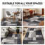 Tapis gris, noir et blanc touffeté à motif géométrique Akieba-97673460