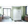 Flex 60" W x 34" D x 78" H Semi-Frameless Square Tub Enclosure with Fixed Panel and Base Included