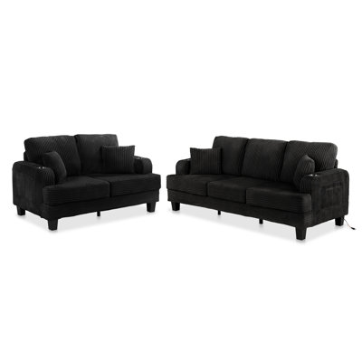 Luka 2-Piece Chenille Sofa Set