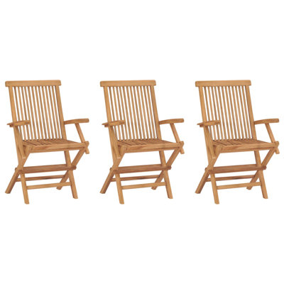 Eudy Folding Teak Patio Dining Armchair by Latitude Run