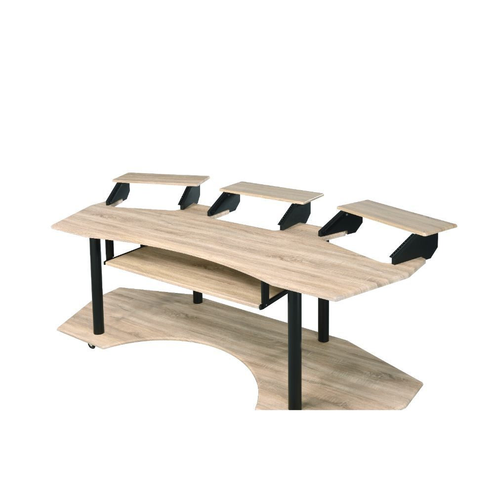 Caicedo Curved Metal Base Computer Desk Inbox Zero 