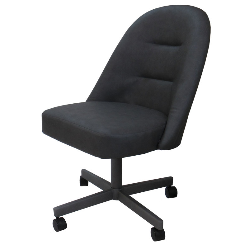 Chaise d'appoint rembourré, gris, Vinyle gris