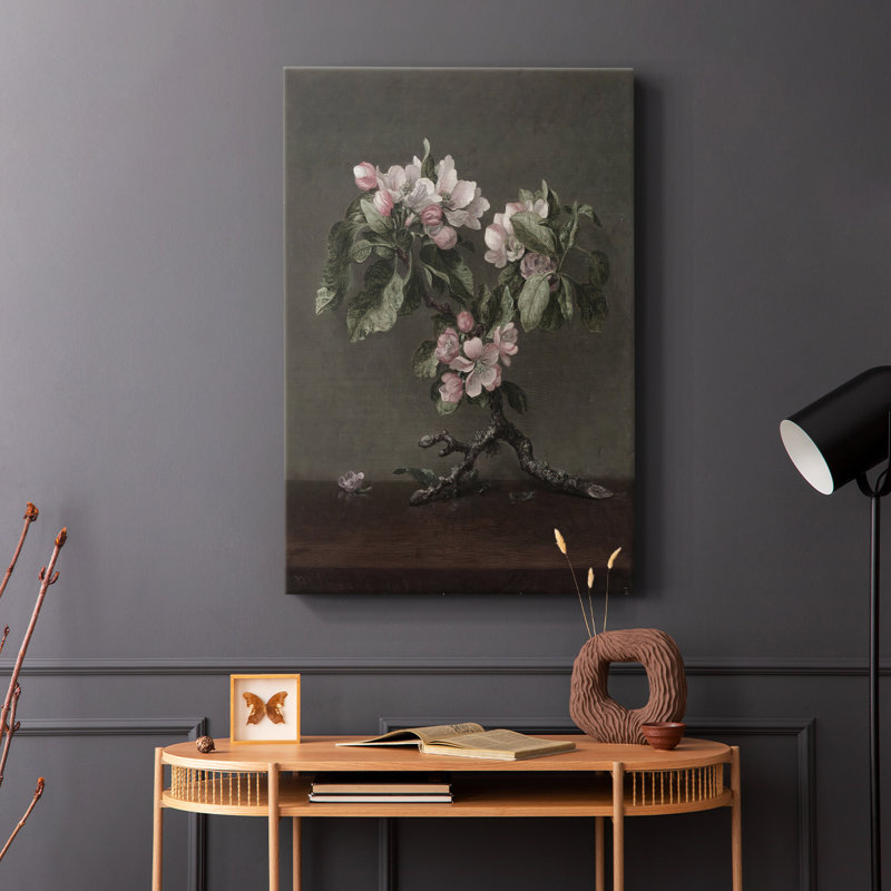 Imprimé floral rétro XCII - galerie Cavas, H 12 po x l 8 po