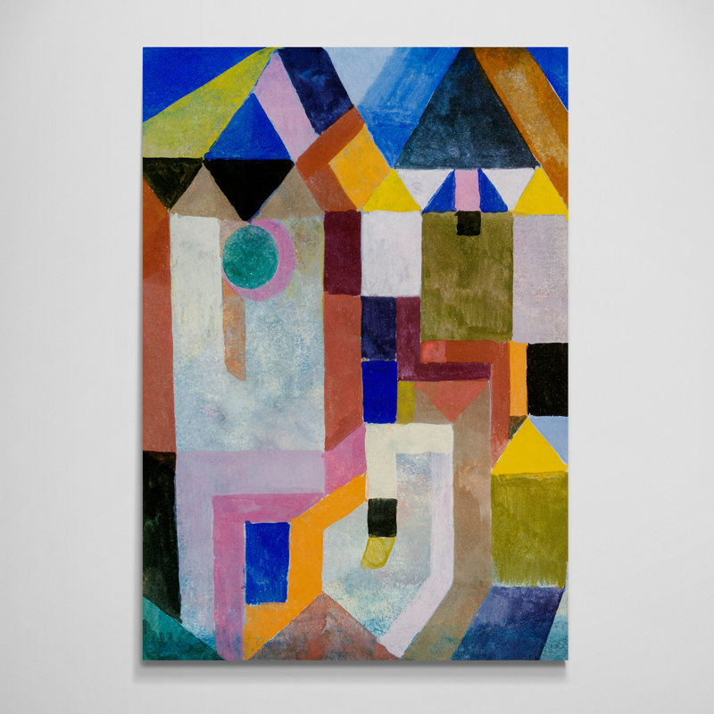 Colourful Architecture by Paul Klee - Wrapped Canvas Art Prints, 82 cm H x 61 cm W