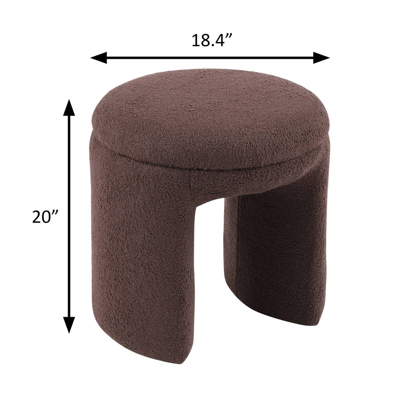 Tabouret l 18,4 po contemporain, brun, Marron foncé