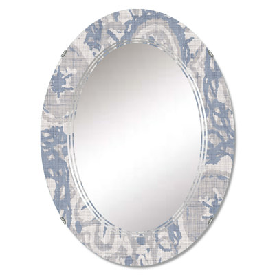 Miroir mural rétro bleu rétro Farmhouse Flower III