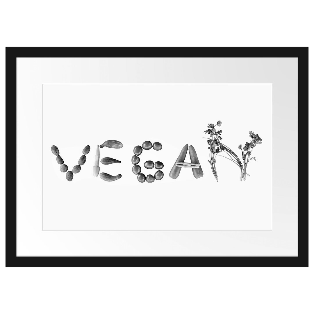 Gerahmtes Poster Vegan Gemüse