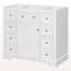 Meuble-lavabo 36 po sans lavabo, base d'armoire seulement, une armoire et six tiroirs, blanc-121885343