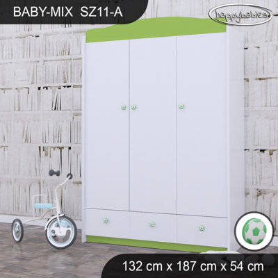 Baby 3 Door Wardrobe