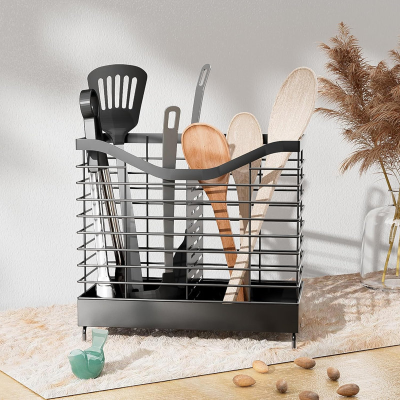 2-grid Kitchen Utensil Holder Countertop Organizer