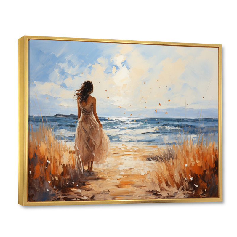 Coastalbeachsand Sandy Serenity Pointillism VII, reproduction d'art sur toile, H 12 po x l 20 po x P 1 po