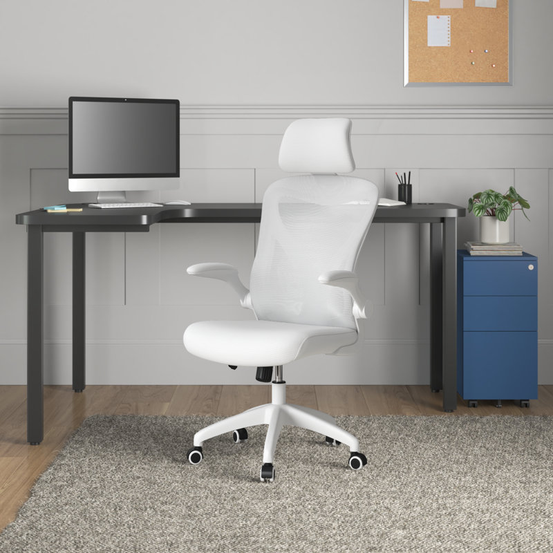 Chaise de travail en filet Molina, Blanc