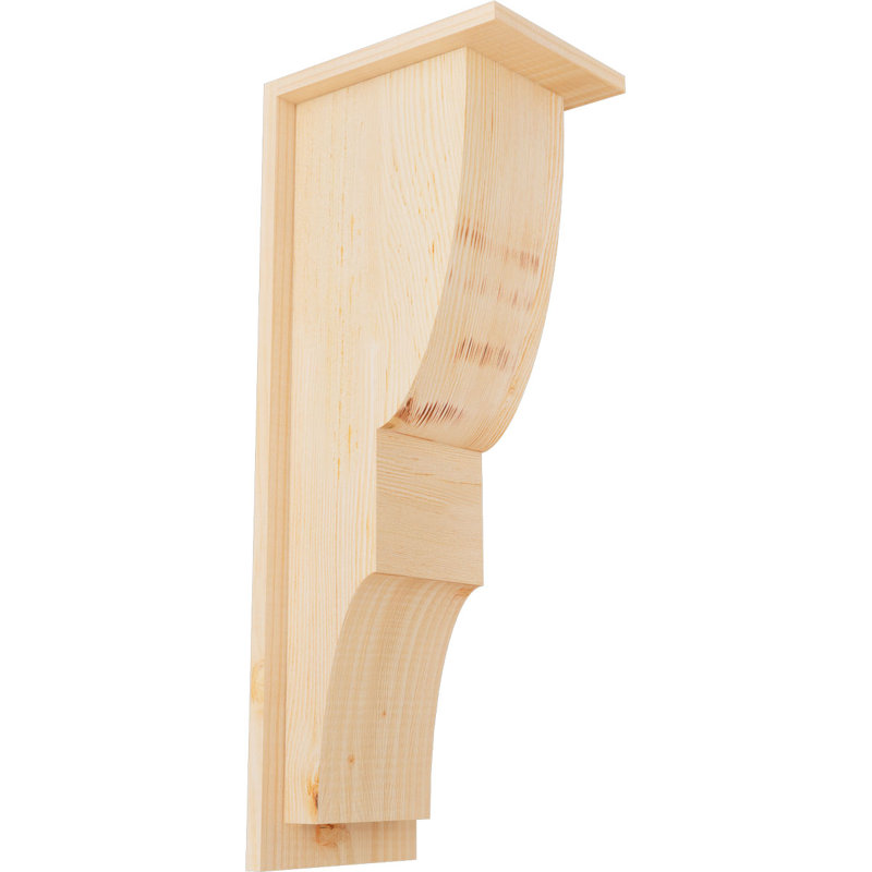 Corbeau Ridgewood avec contre-plaque, H 26 po x l 7,5 po x P 10 po, Sapin de Douglas, Lisse