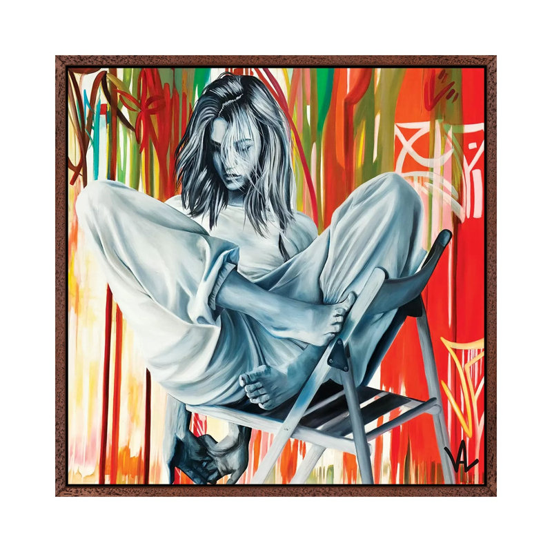 Sunday Clothes by Val Escoubet - Painting on Canvas, 66.04cm H x 66.04cm W x 3.81cm D, Classic Brown Wood Framed
