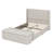 Upholstered Bed Frame With Storage Ottoman, And Vertical Stripe Wingback Headboard And Footboard-398401175-398401172