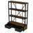 3-Shelf Metal Bookcase with Drawers for Office, Open Bookcase, Vintage Industrial Style Bookcase with LED-600656333