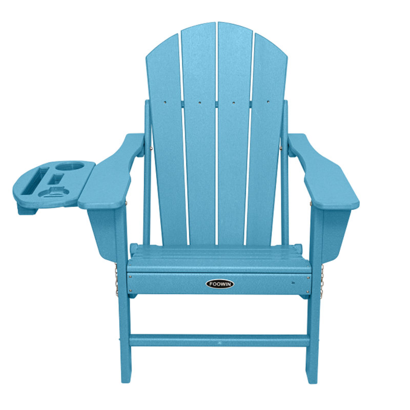 Garbani Foldable Outdoor Adirondack Chair, Light Blue