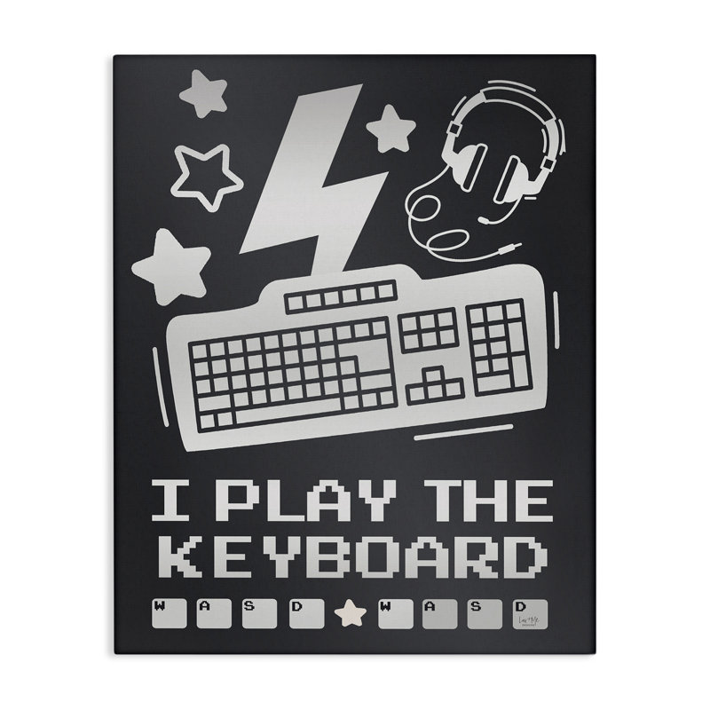 «I Play The clavier humor», art mural par Lux + Me Designs, H 48 po x l 36 po
