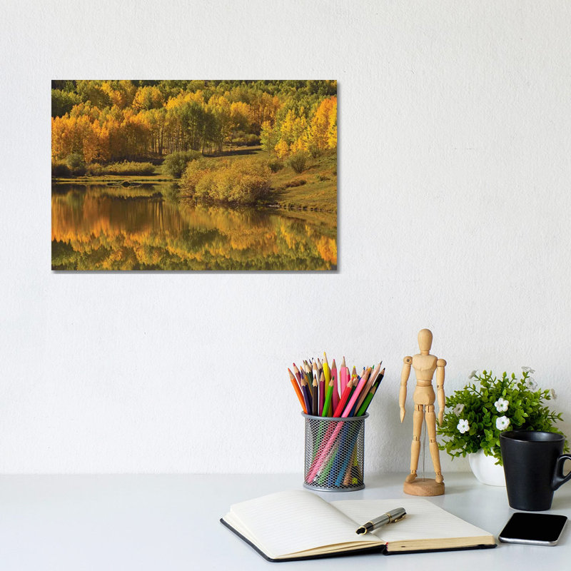 Aspen Reflections by Brian Wolf - Wrapped Canvas Print, 20.32 cm H x 30.48 cm W