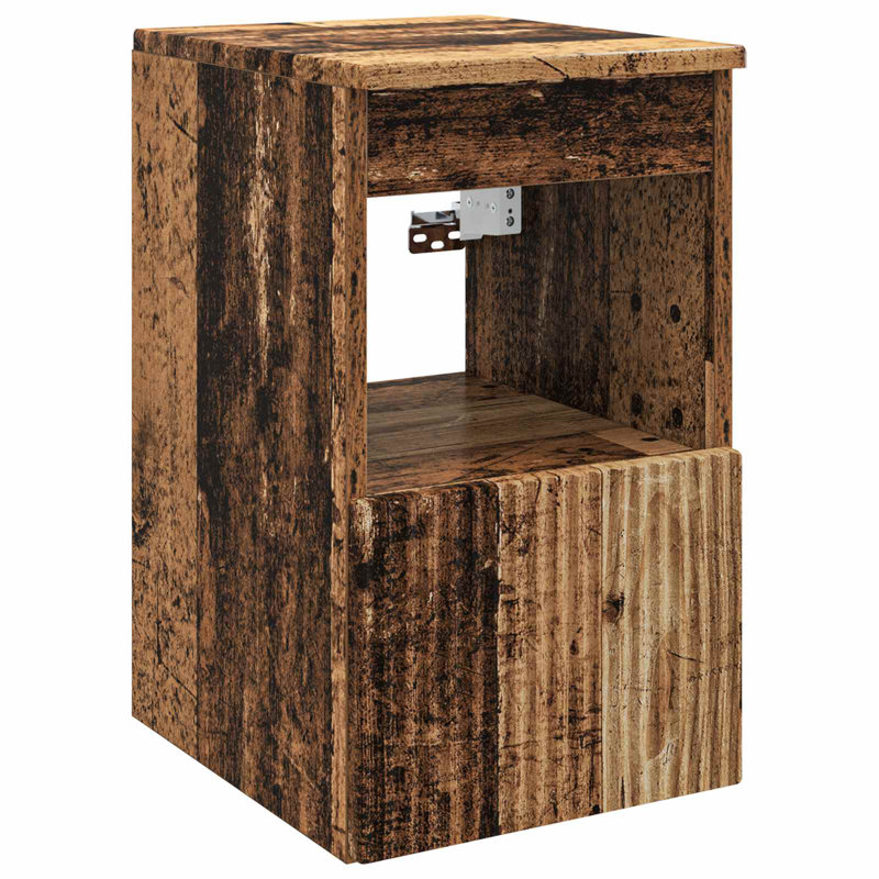 Vanity & Mirror Set, Old Wood