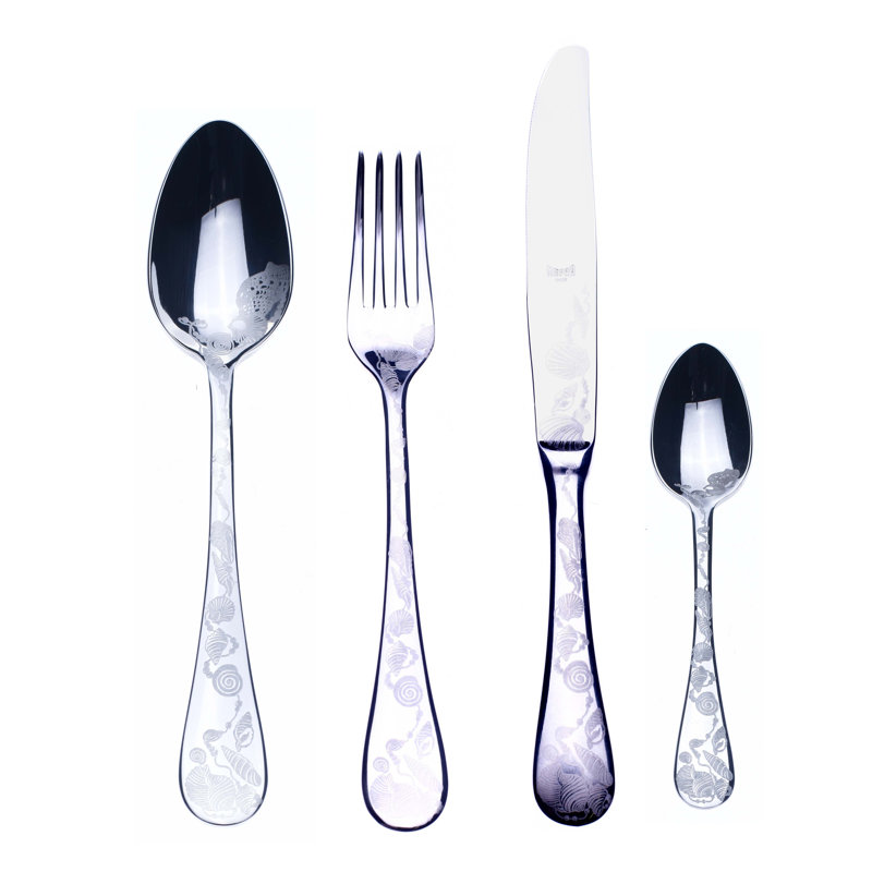 Venere Flatware Set - 24 Pieces - Stainless Steel, Silver