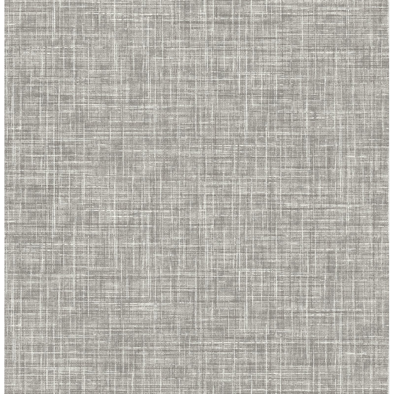 Rouleau de papier peint imprimé L 33 pi x l 20,5 po Amara Linen, Gris foncé