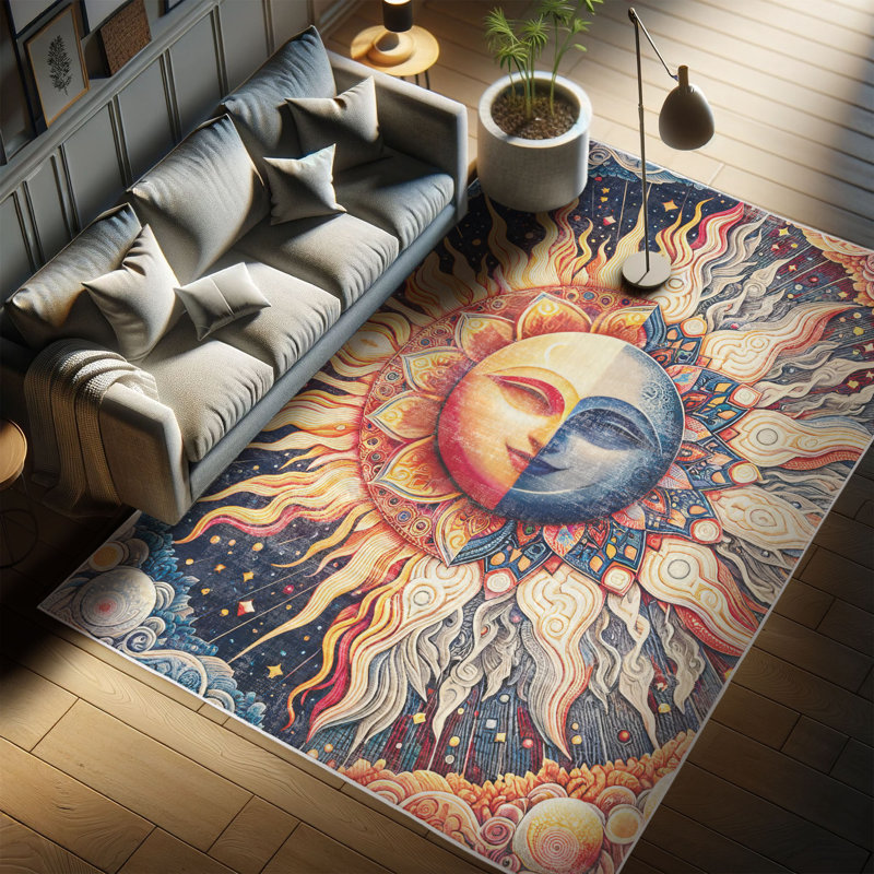 Machine Printed 177cm X 122cm Area Rug