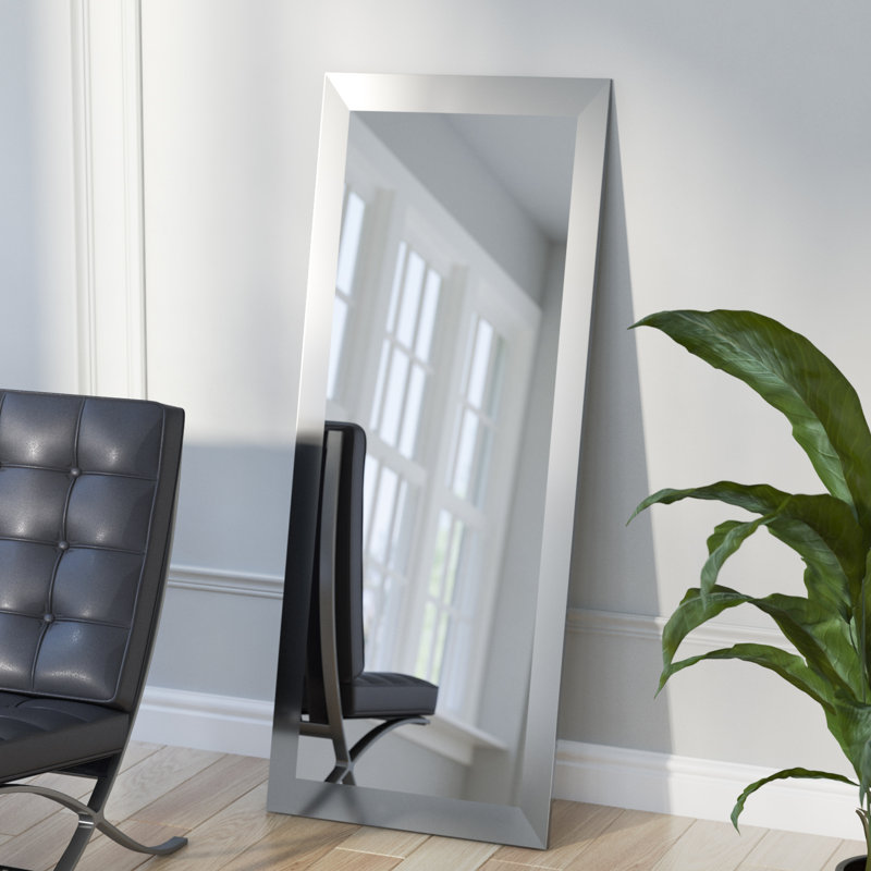 Miroir pleine longueur Arazeli, 24 po x 48 po, Noir satiné