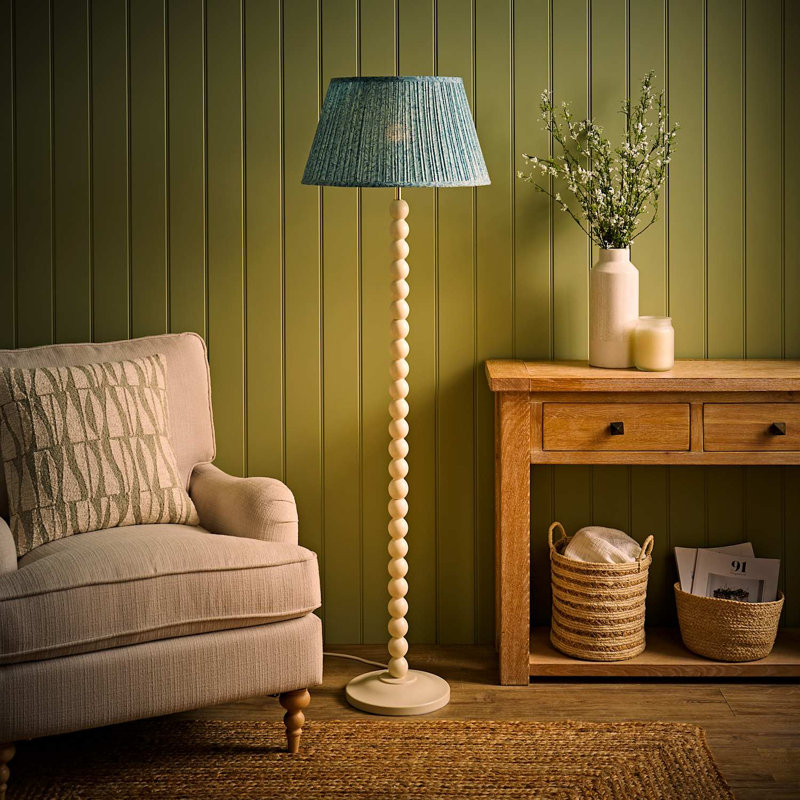 Helgomar 150cm Matte Traditional Floor Lamp, Blue