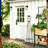 Outdoor Solar Lantern Floor Lamp with Plant Stand, Vintage Black Iron Tripod Patio Light