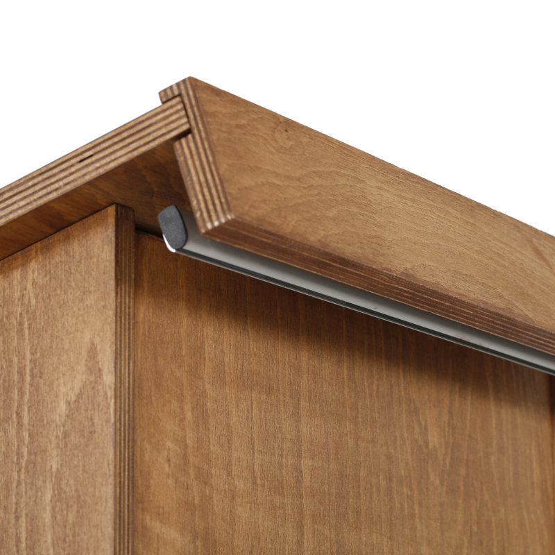 Dark Wood 45" Floor-Standing Podium with Wheels
