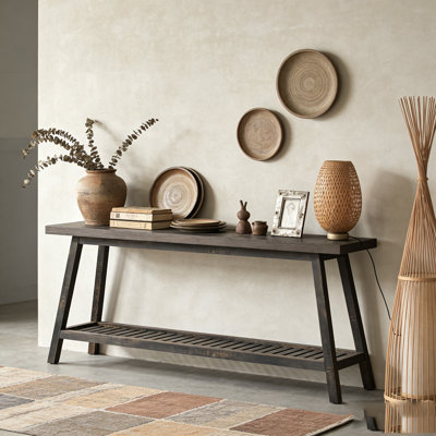 Farmhouse Entryway Table 2-Tier Sofa Table