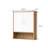 Wavy - Double Door White And Natural Wood Bathroom Wall Cabinet With Adjustable Inner Shelf, Bottom Quick Setup For Upgrade Function Expansion