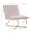 Velvet Upholstered Accent Chair with Metal Legs-639923455