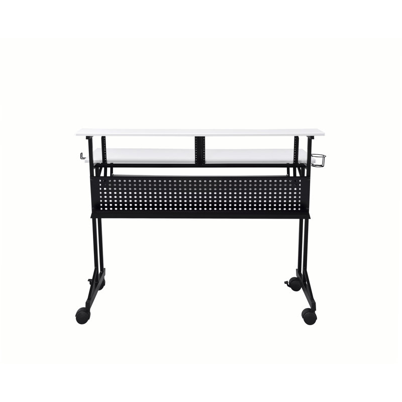 Gage Recording Studio Desk with Keyboard Tray & Metal Frame