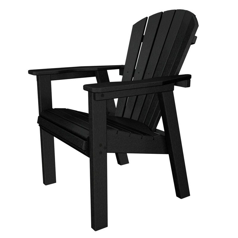 POLYWOOD Seashell Dining Chair, Black
