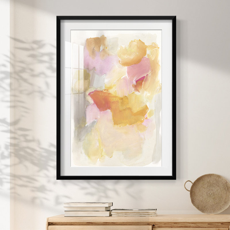 Warm Petals I - Impression encadrée, H 28,5 po x l 20,5 po, Noir