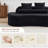 Boneless 77.95'' Modern Sectional Sofa, 2-Seater Curved Chenille Loveseat-1394209912