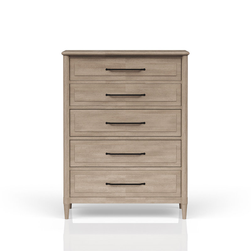 Commode 5 tiroirs finition sable