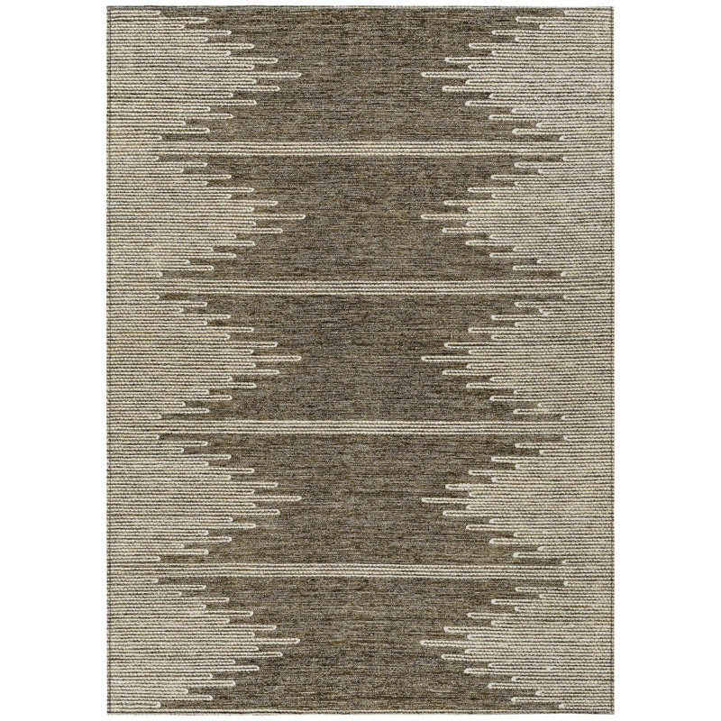 Tapis intérieur lavable abstrait ivoire 9 pi x 12 pi